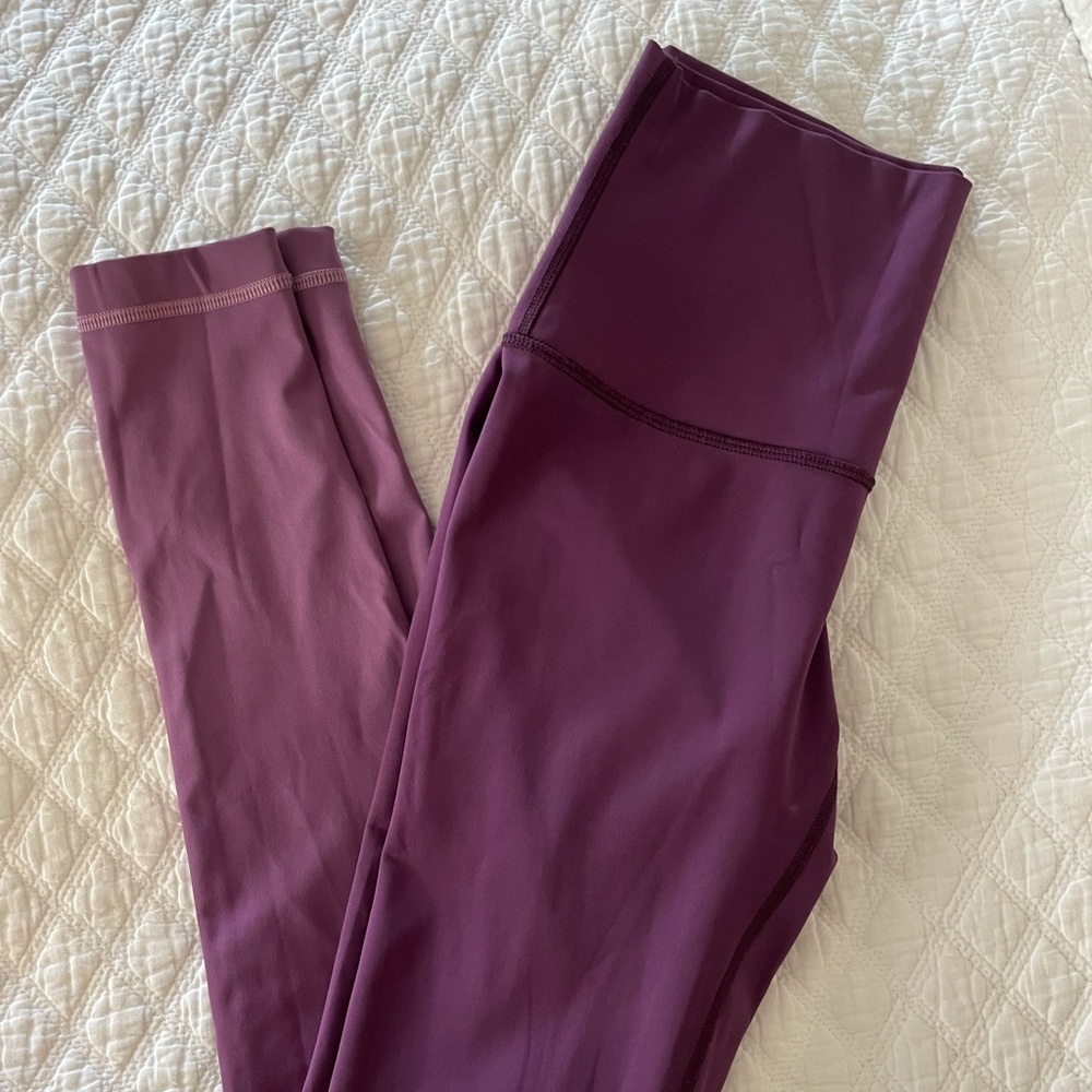 Lululemon Wunder Under purple ombre, full length
